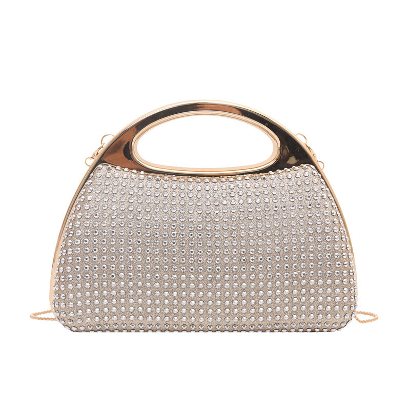 Banquet Diamond Fashion Magnetic Chain Clutch Dinner Bag
