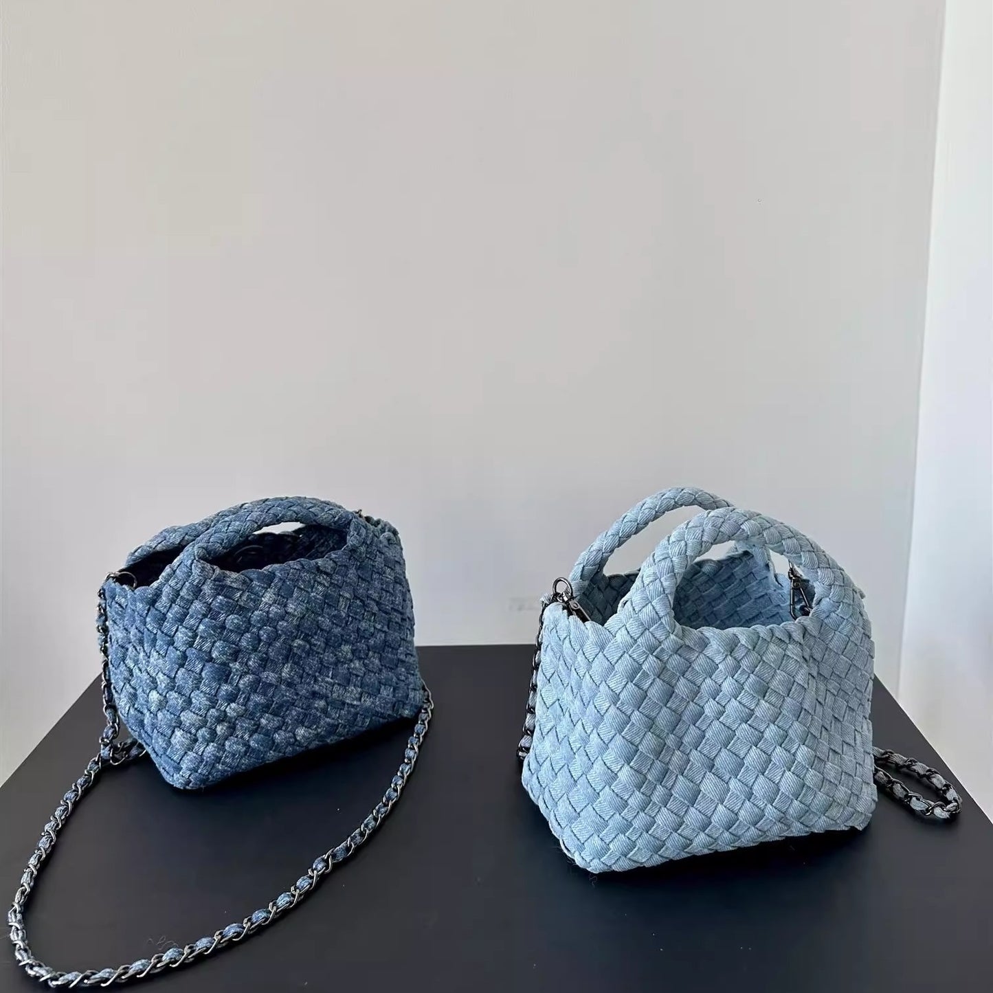 Denim Woven Large Capacity High-grade Hand-held Underarm Cross Women's Shoulder Bag