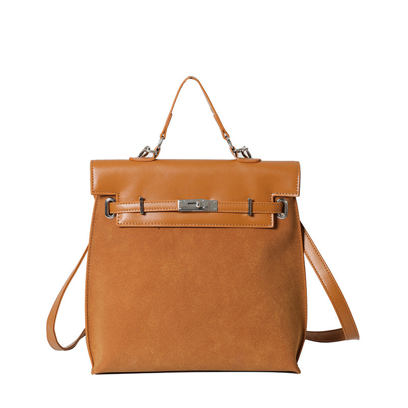Women's Frosted Leather Portable Commuter Large Capacity Women's Messenger Bag