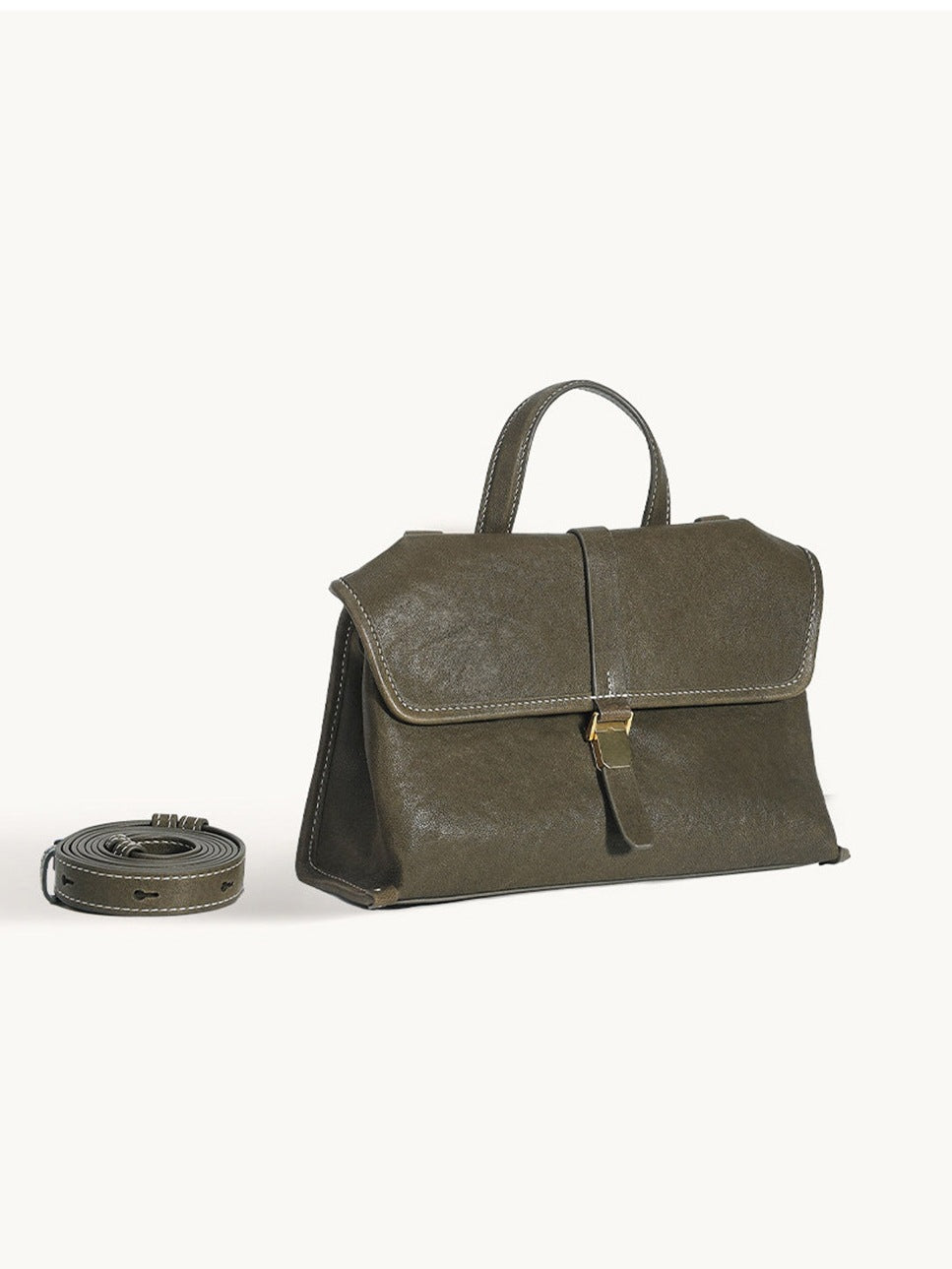 Niche Vegetable Tanned Traveling Portable Vintage Women's Messenger Bag