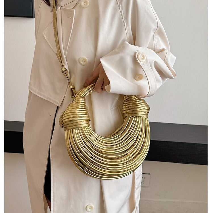 Women's Handmade Woven Special Creative Knotted Noodles Dumpling Bags