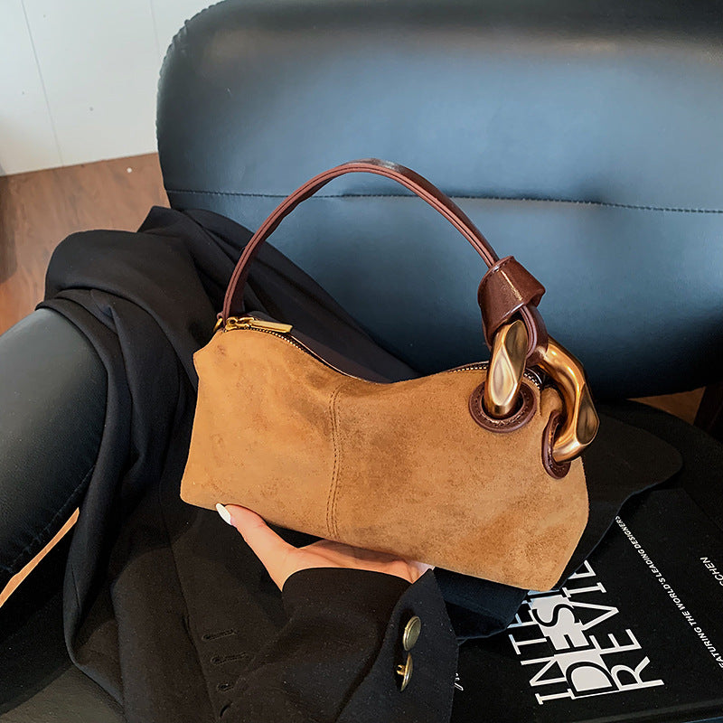 Women's Fashion Pillow High-grade Design Deerskin Veet Frosted Women's Messenger Bag