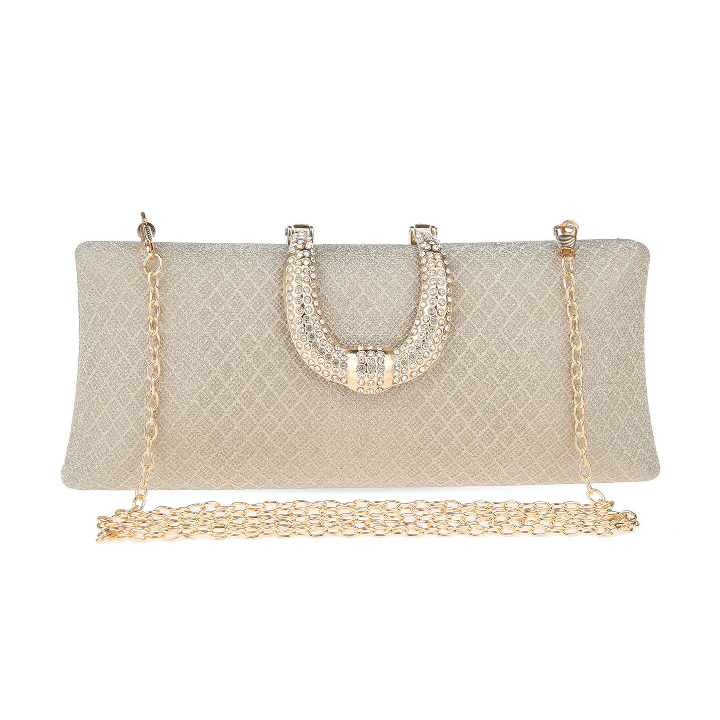 Plaid Thin Glittering Clutch Fashion Banquet Dress Dinner Bag