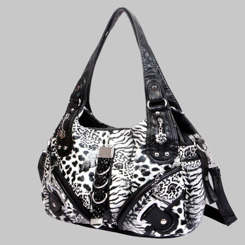 Glamorous Women's Fashion Underarm Leopard Print Bags
