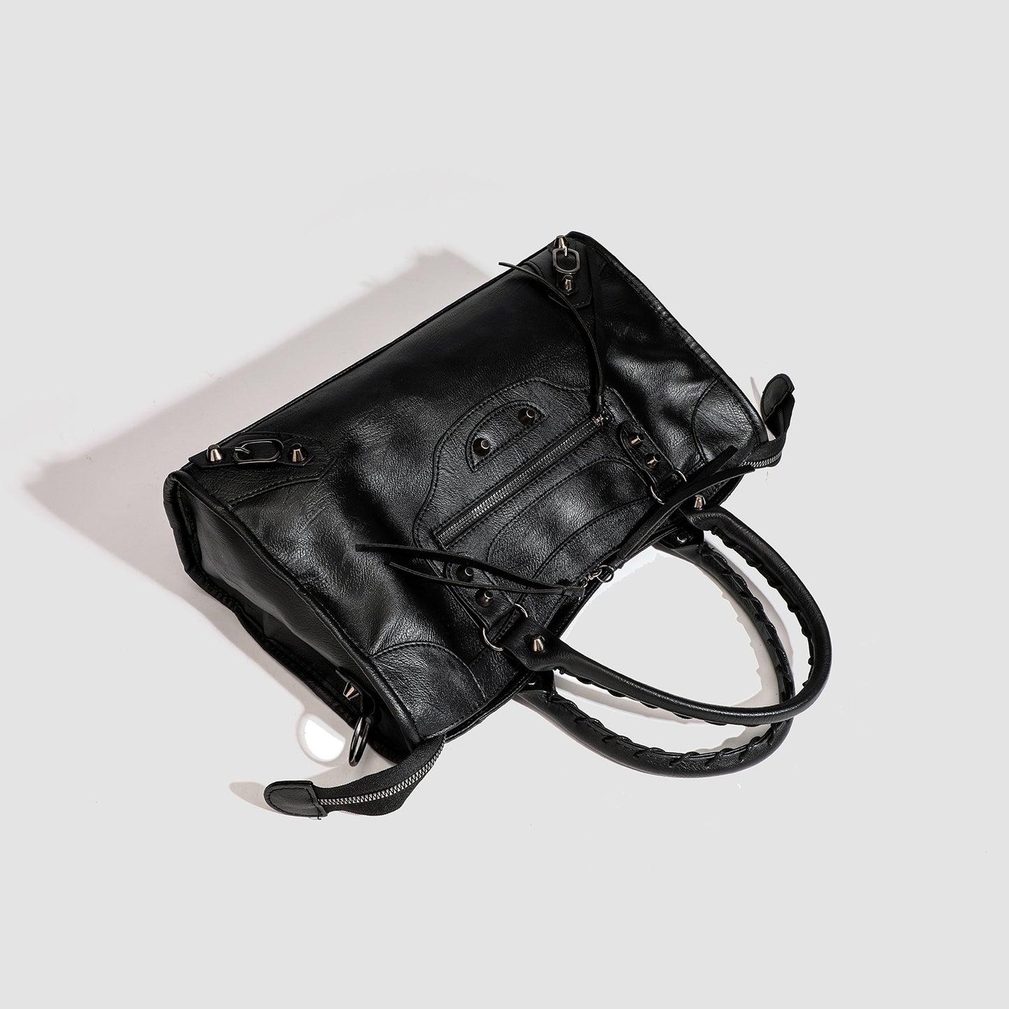 French Rivet Motorcycle Hot High-grade Large Handbags
