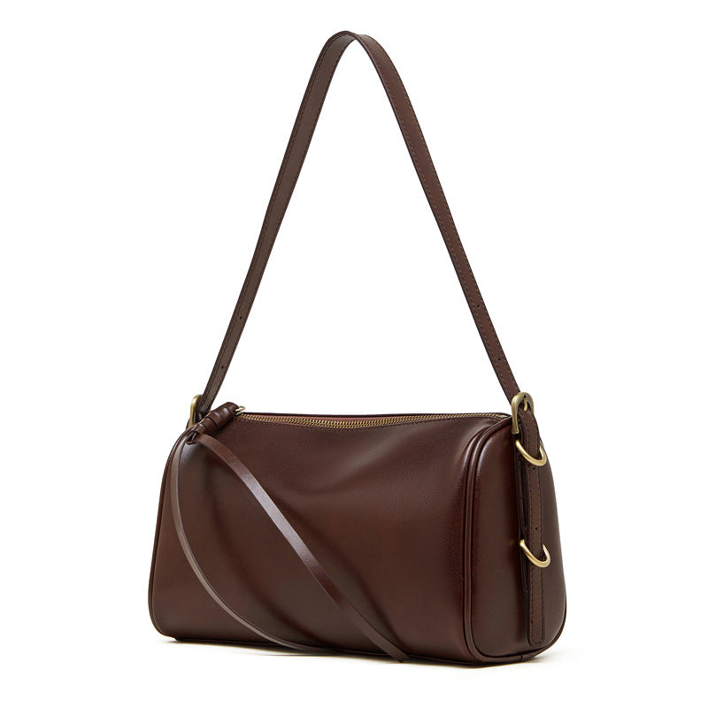 Women's Large Capacity Genuine Leather Pillow Women's Shoulder Bag