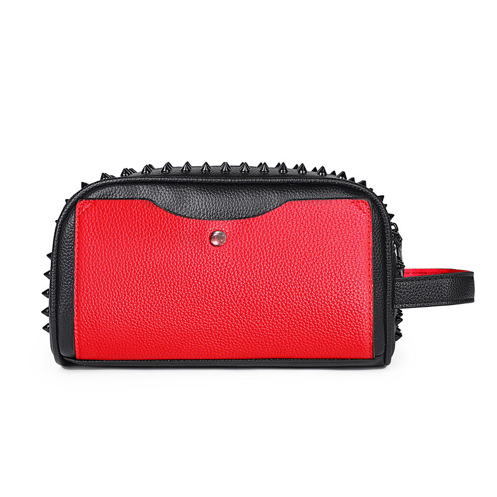 Men's Fashion Locomotive Style Rivet High-grade Out Wash Men's Clutch