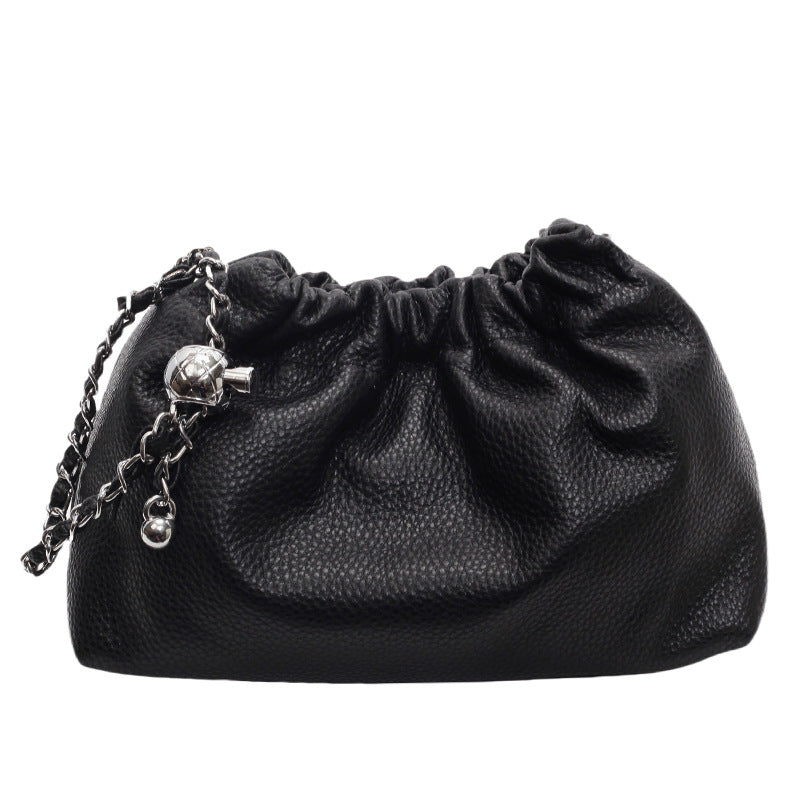 Women's Genuine Leather Cloud Chain Light Luxury High Women's Messenger Bag