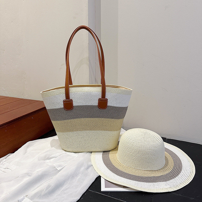 Women's Woven Straw Large Capacity Commuter Advanced Bags