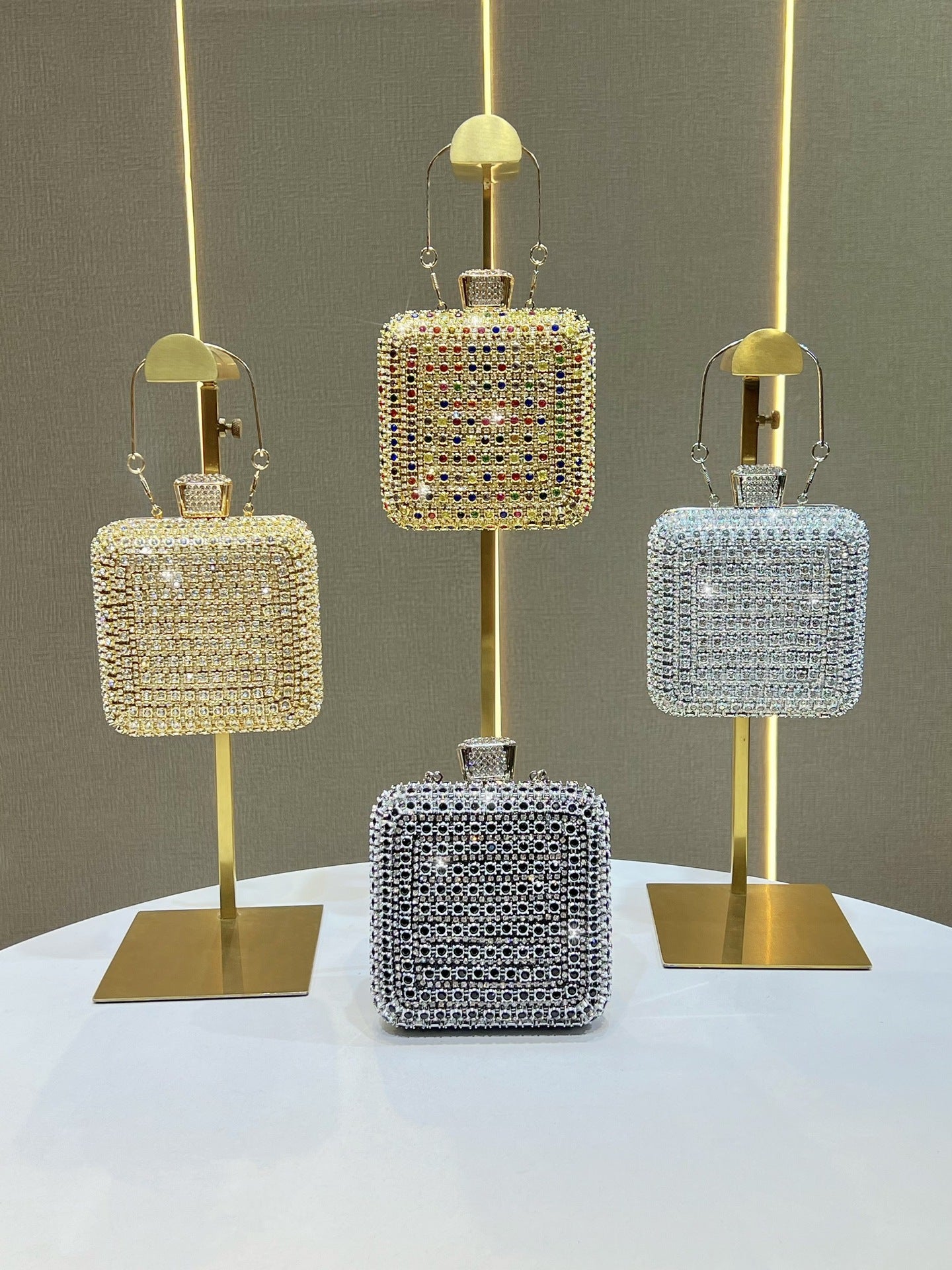 Women's Light Luxury Diamond Clutch Party Shiny Bags