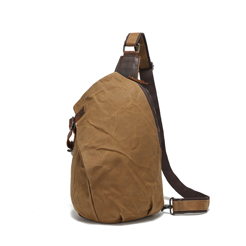Men's Oil Wax Canvas First Layer Cowhide Men's Bags