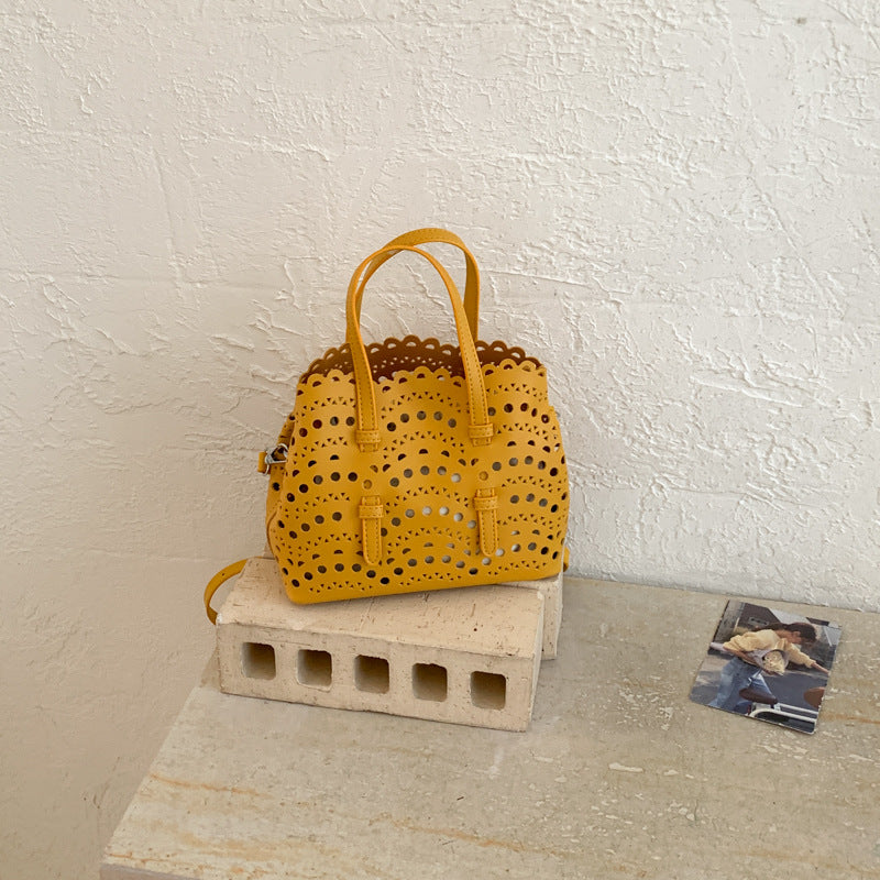 Light Luxury Hollow Carved Vegetable Basket Niche Handbags