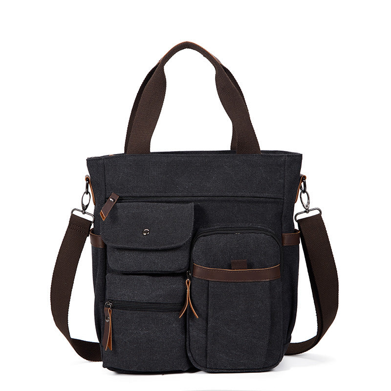Slouchy Classy Men's Canvas Large Capacity Men's Shoulder Bag