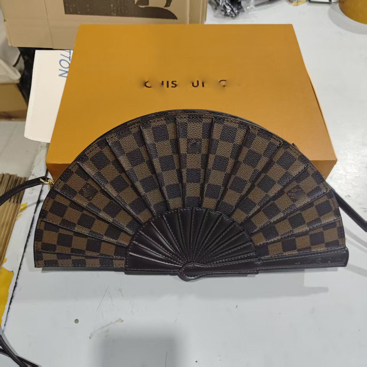 Women's Genuine Leather Chinese Style Fan Trendy Women's Handbag