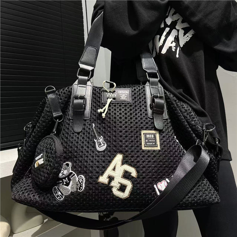 Women's Fashion Net Face Mask Cloth Nylon Women's Shoulder Bag
