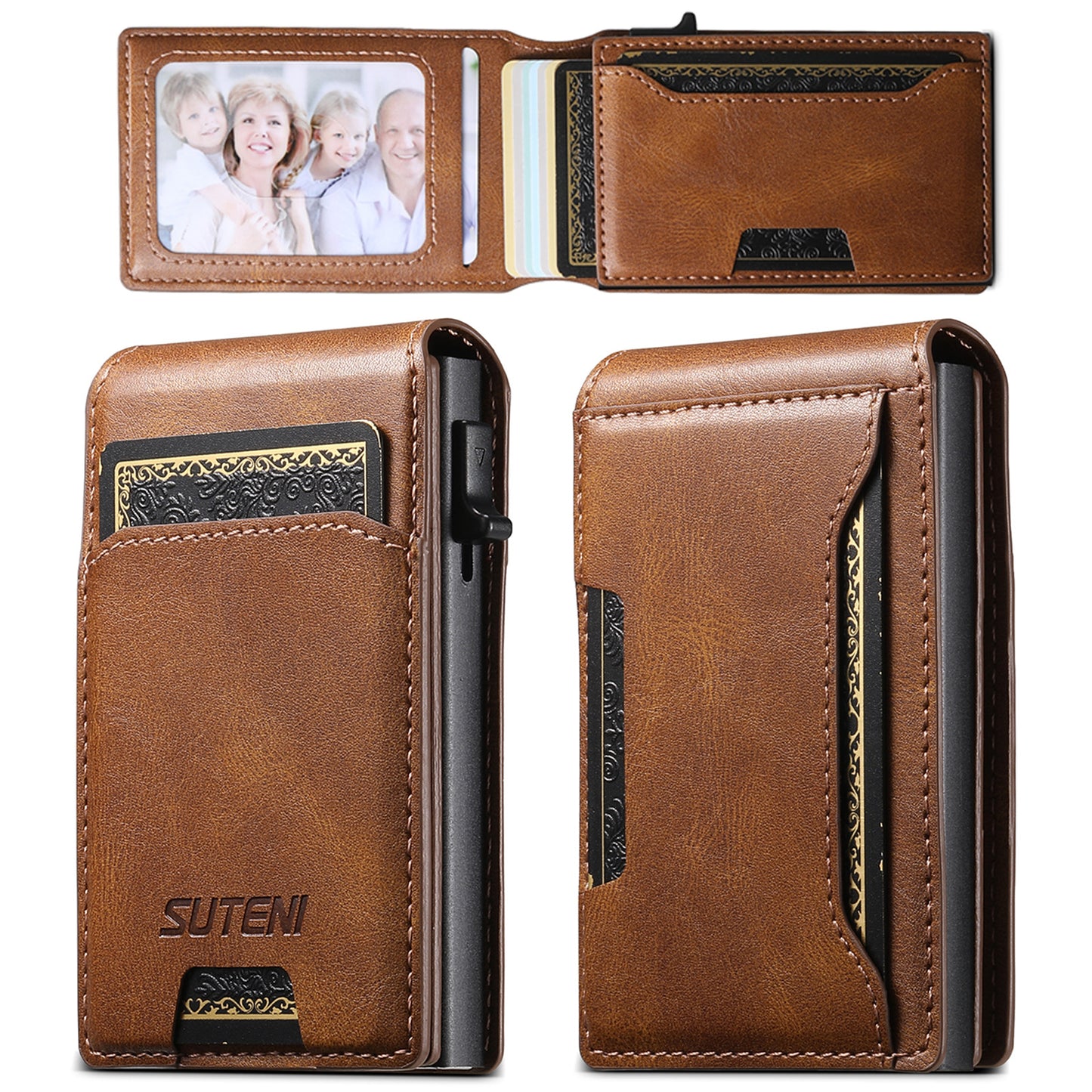Slot Frame Button Portable Cassette Automatic Pop-up Men's Wallet