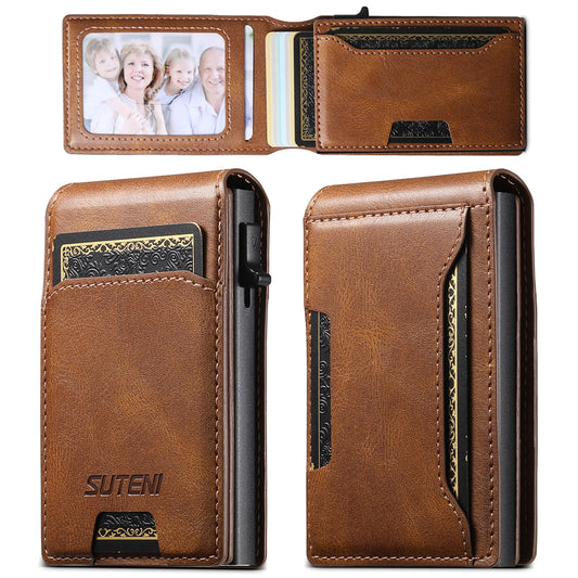 Slot Frame Button Portable Cassette Automatic Pop-up Men's Wallet