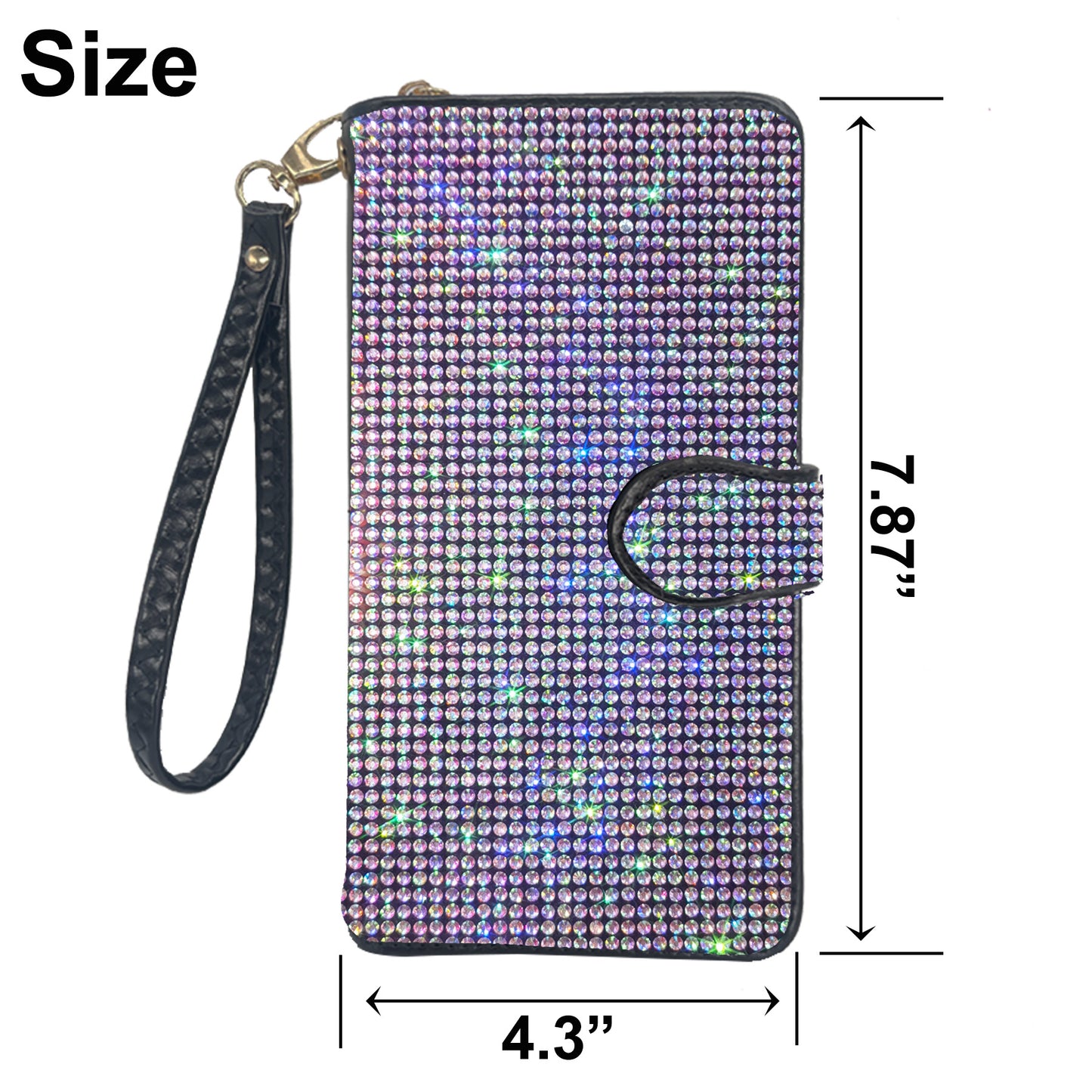 Rhinestone Full Diamond Zipper Fashion Hand Phone Bags