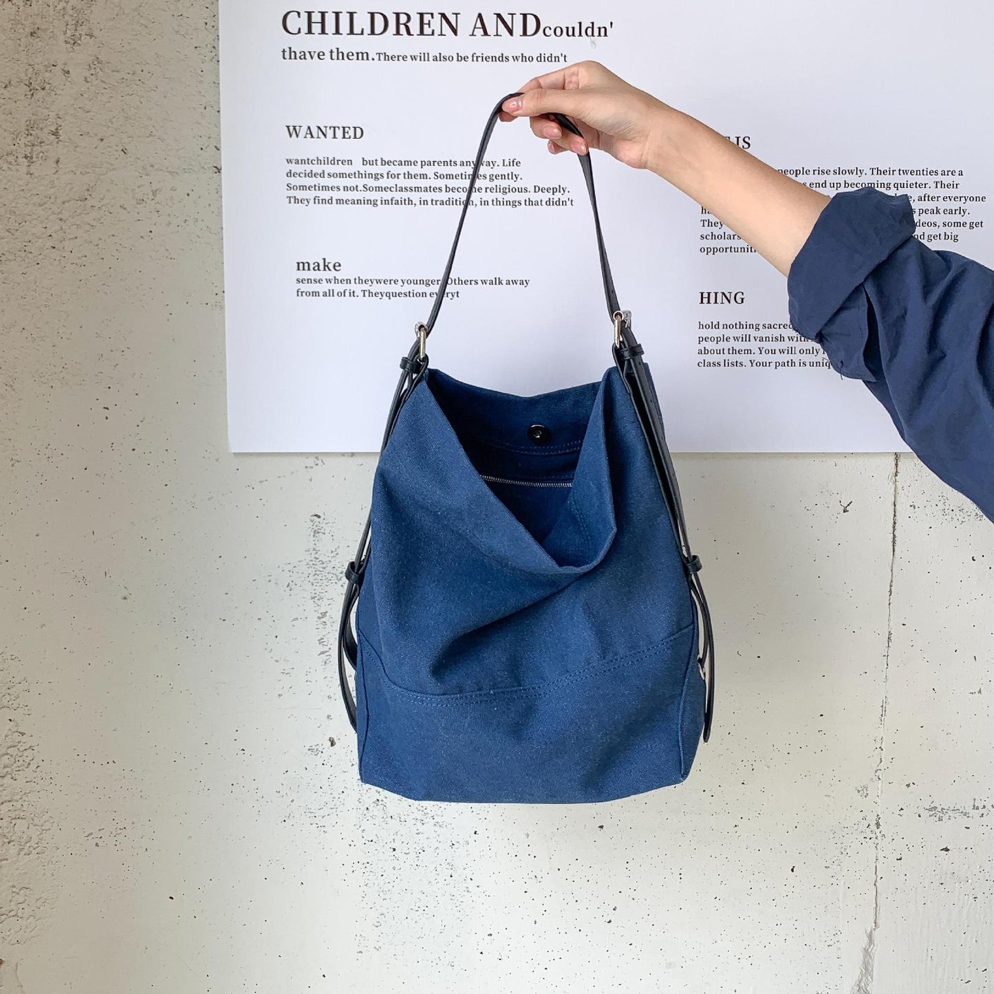 Women's Large Capacity Fashion Niche Canvas Women's Shoulder Bag