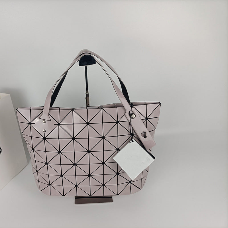 Women's Spring Rock Geometric Rhombus Fashion Large Capacity Frosted Women's Shoulder Bag