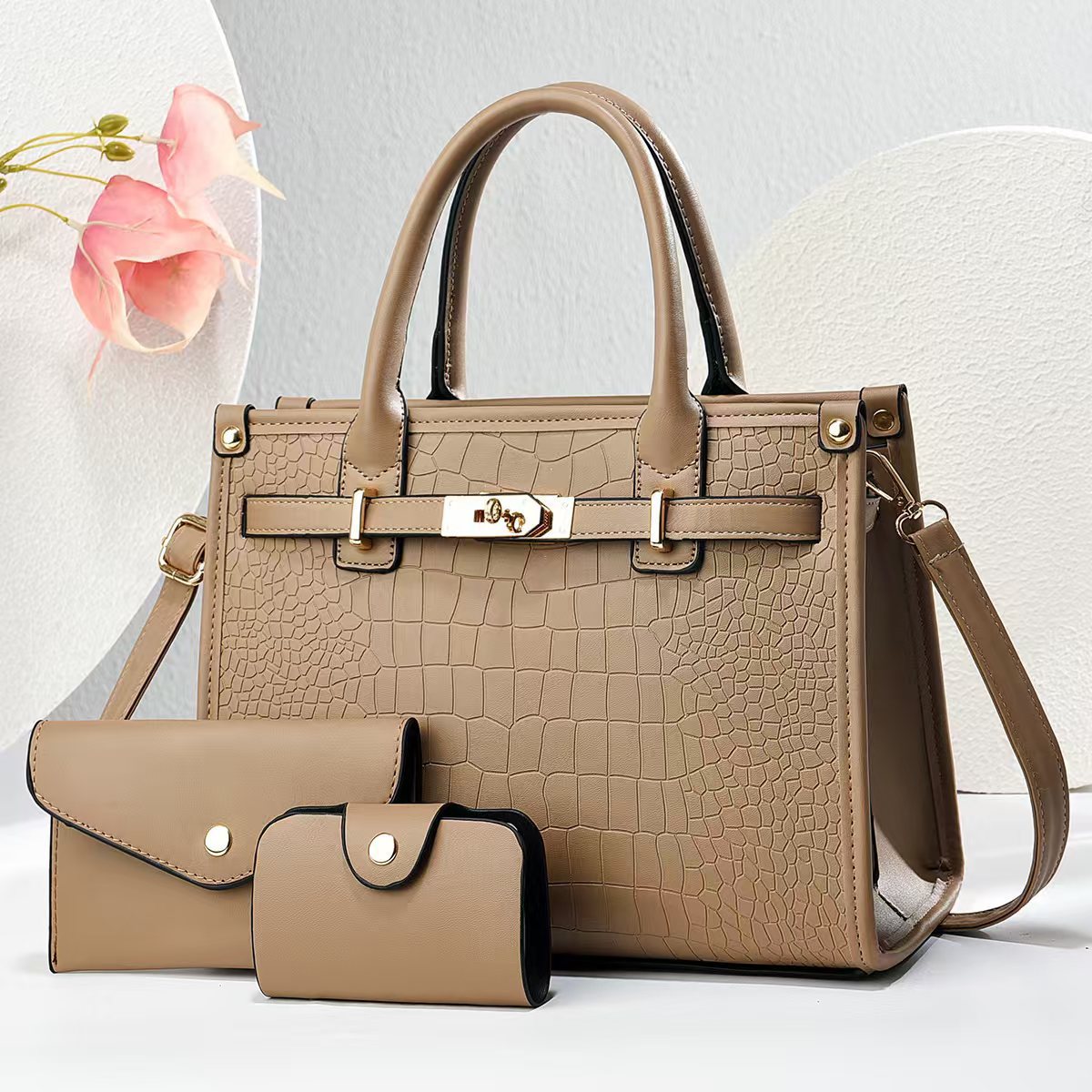 Crocodile Pattern Large Fashion Elegant Birthday Shoulder Bags