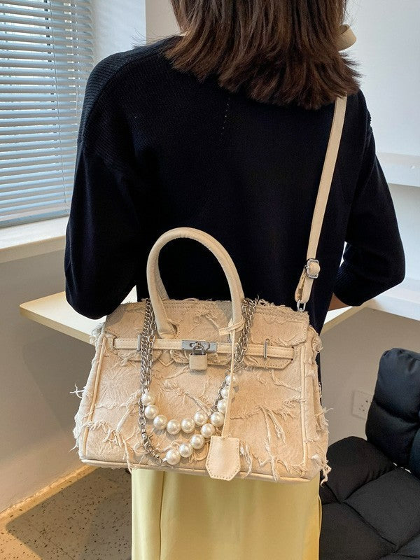 Women's Kelly Exquisite Pearl Chain Commuting Women's Handbag
