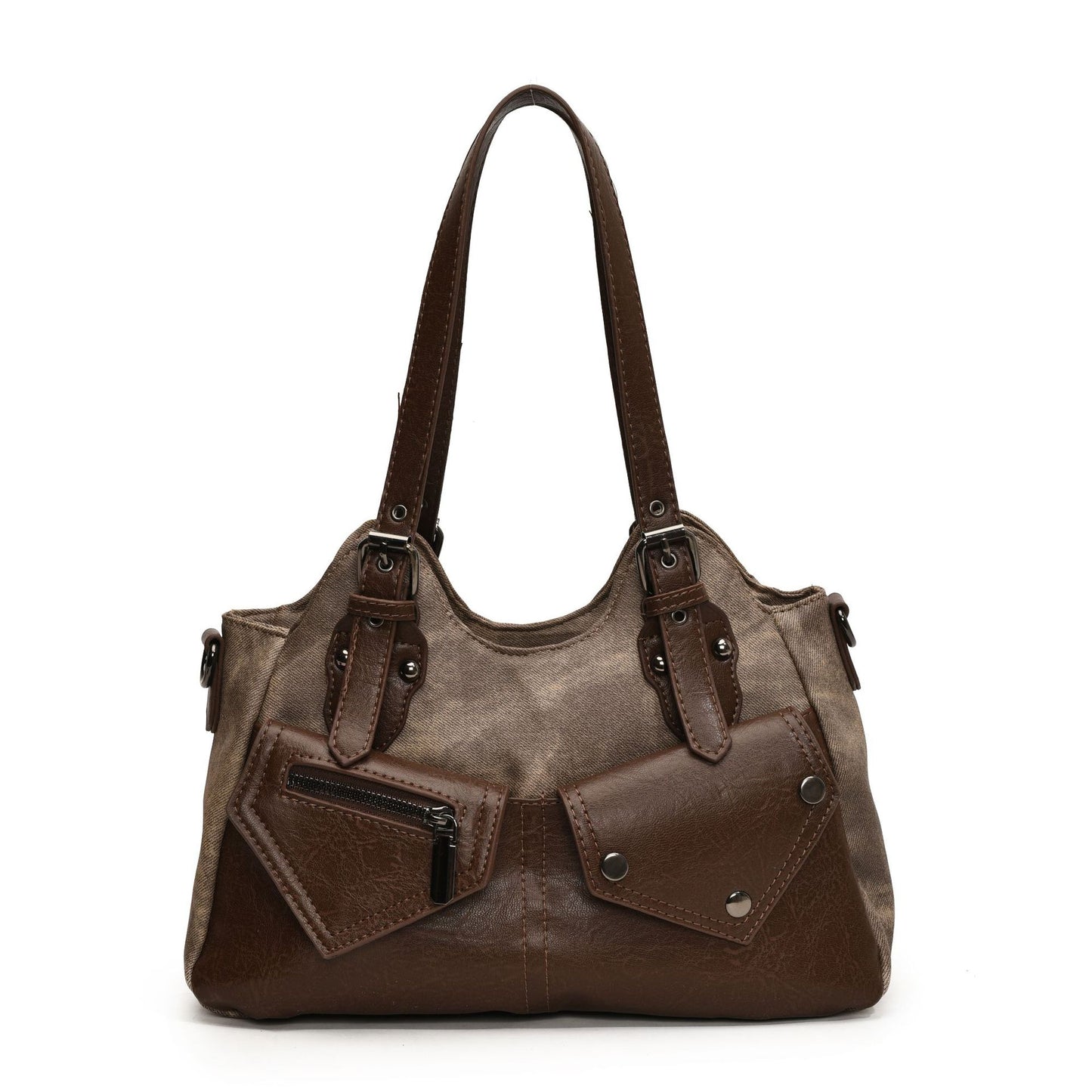 Women's Fashionable Street Fashion Retro Simple Height Women's Shoulder Bag