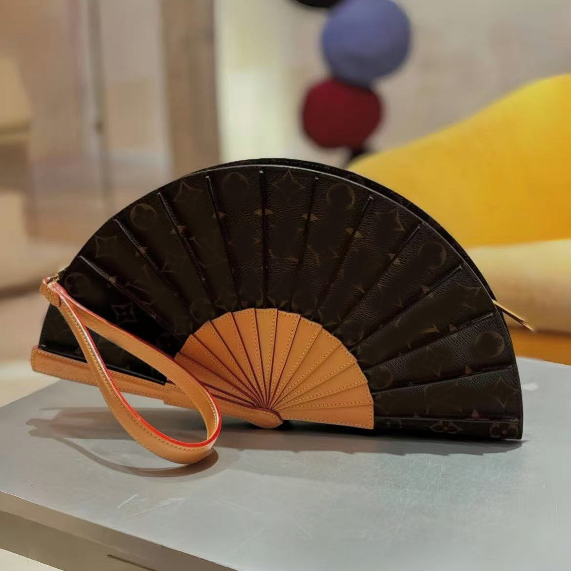 Women's Genuine Leather Chinese Style Fan Trendy Women's Handbag