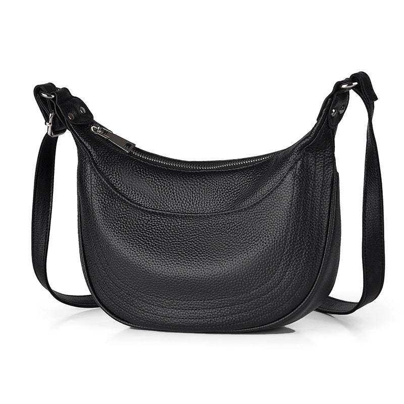 Women's First Layer Cowhide Selenodont Genuine Soft Underarm Women's Leather Bag