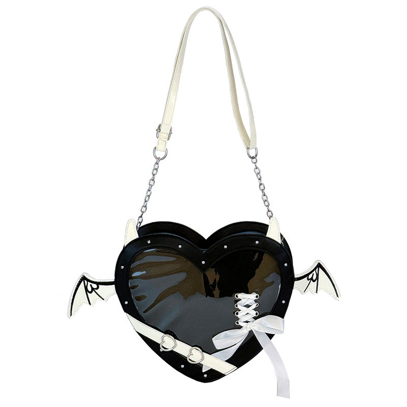 Women's Uniform Heart-shaped Gu Bar Cartoon Good-looking Women's Shoulder Bag