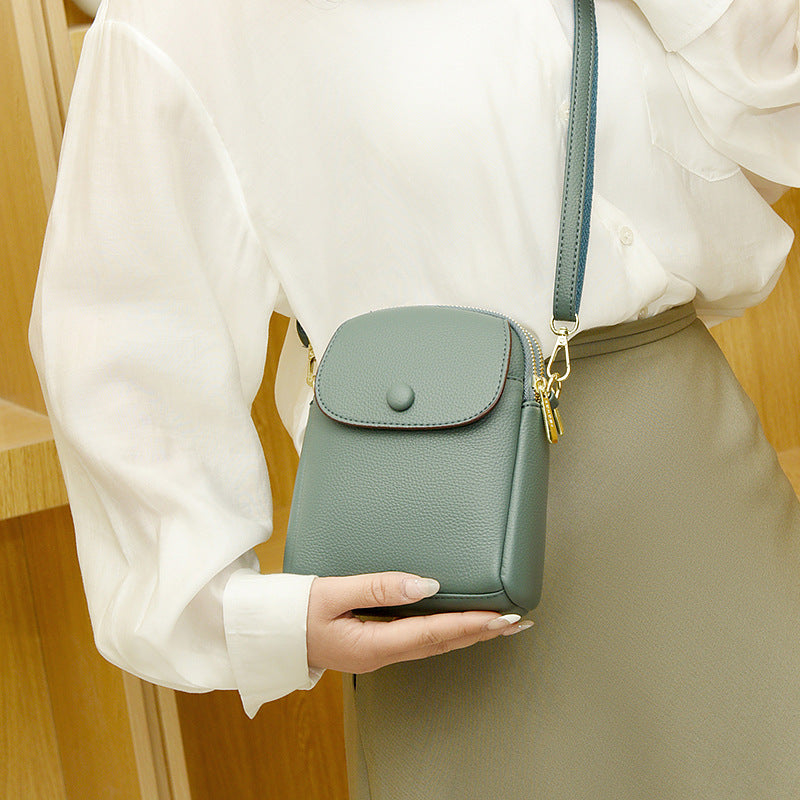 Women's Mobile Trendy Fashion Simple Genuine Leather Shoulder Bags