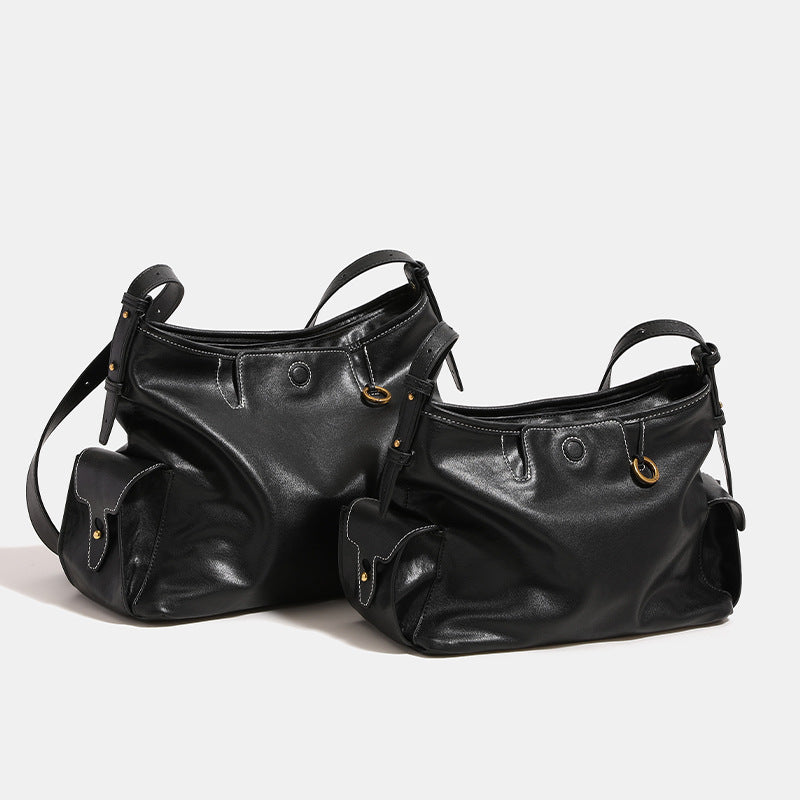 New Innovative Tracking Vegetable Tanning Soft Women's Leather Bag