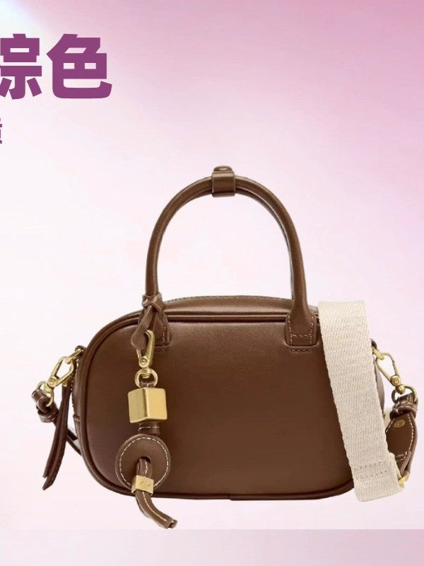 Women's Spanish Niche Contrast Color Hand Carrying Fashion Canvas Bags