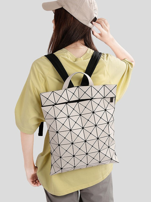 Women's Personality Rhombus Large Capacity Trendy Cool College Student Schoolbag