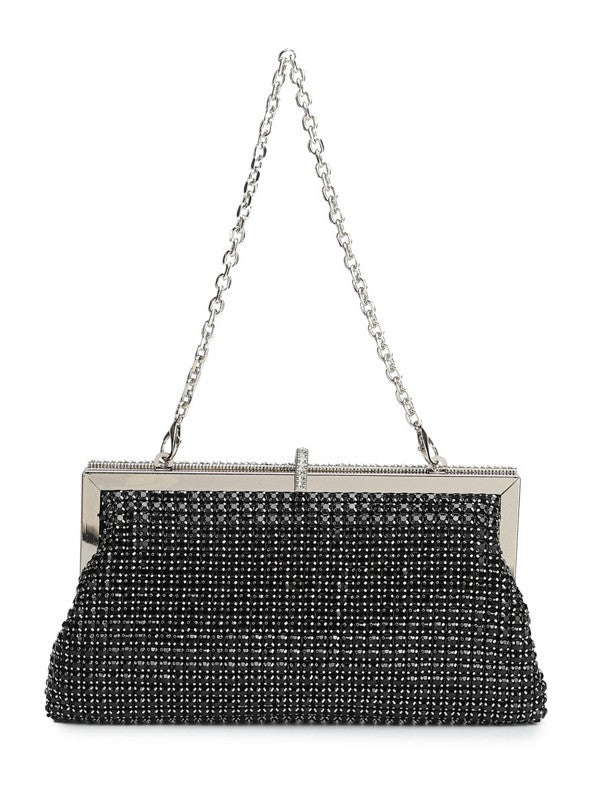 Women's Full Diamond Hand-held Handmade Rhinestone Clip Dinner Bag