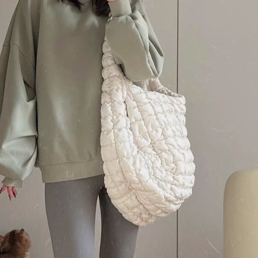 Women's Korean Style Cloud Pleated Big Personalized Bubble Large Capacity Bags