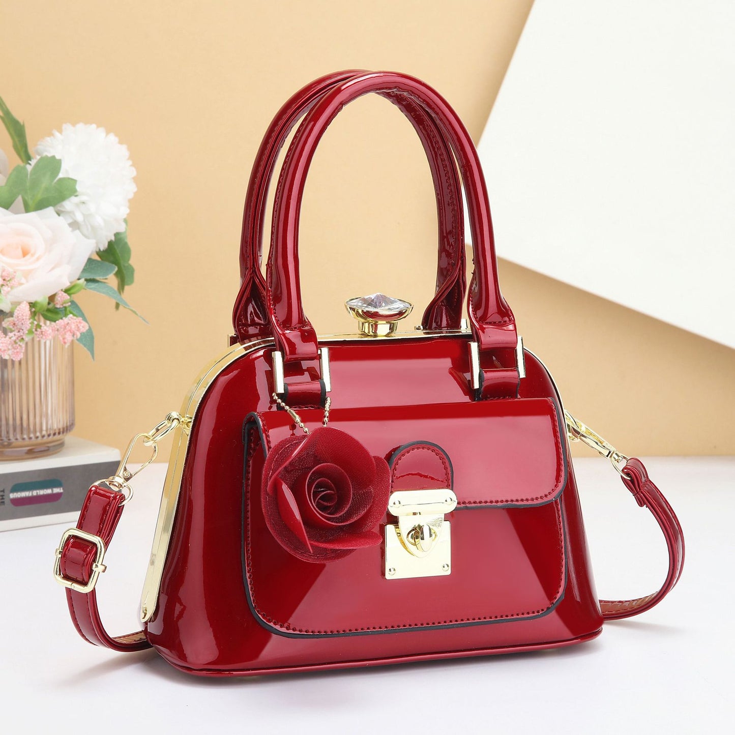 Women's Patent Leather Exquisite Lady Korean Style Women's Handbag