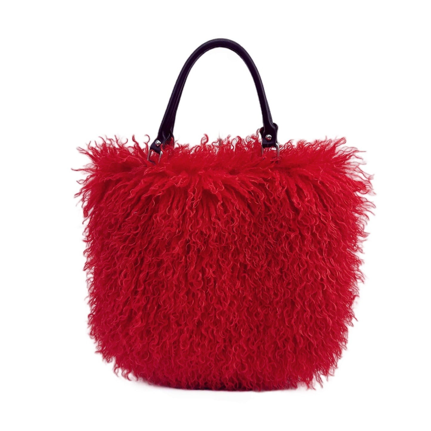 Women's Fashion Sense Fur Large Capacity Imitation Sheep Beach Tote Bags