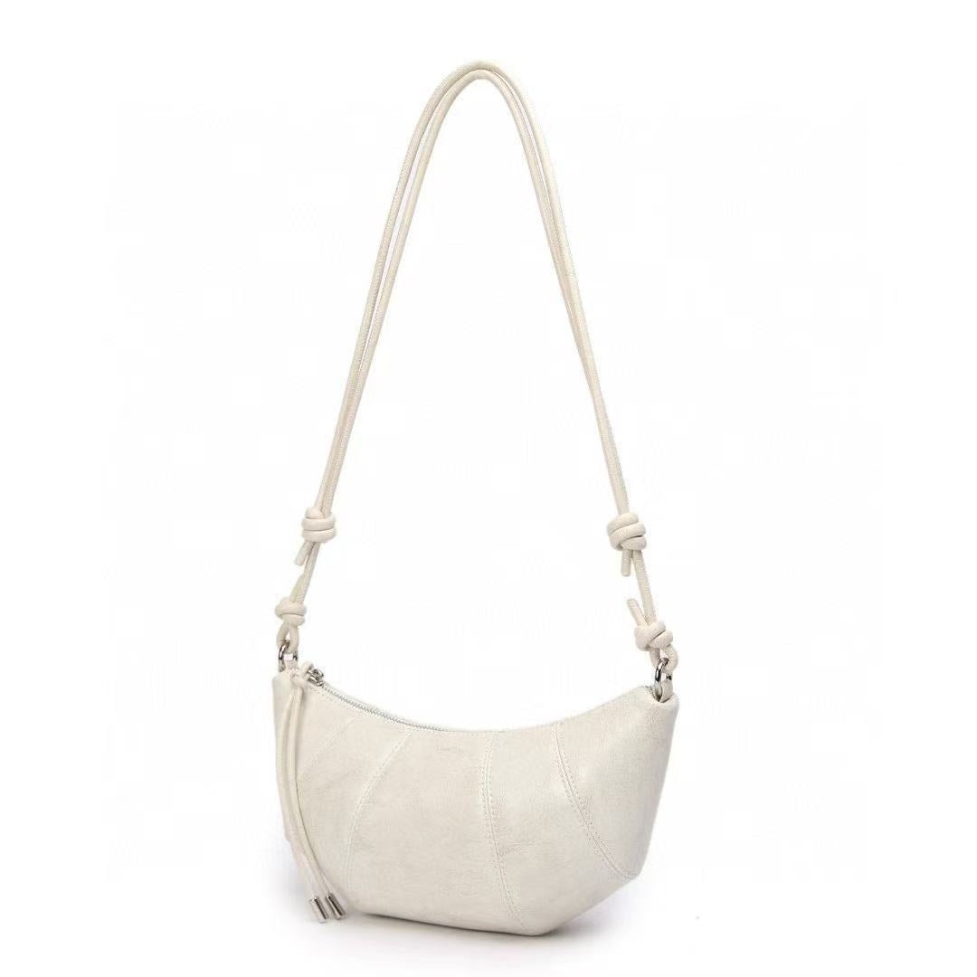 Women's Genuine Leather Design Commuter Dumplings Croissant Women's Messenger Bag