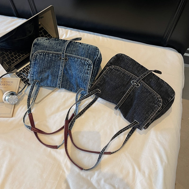 Women's Denim Fashionable High-grade Artistic Style Portable Women's Shoulder Bag