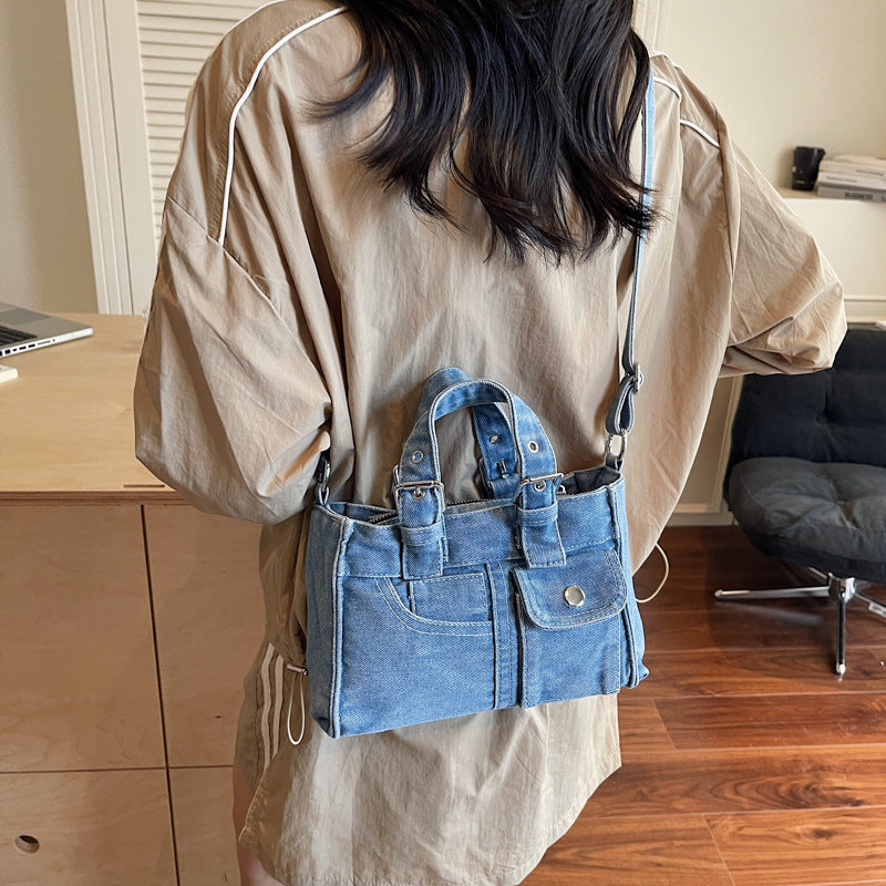 Women's Denim Fashion Commuter Large Capacity Pillow Bags