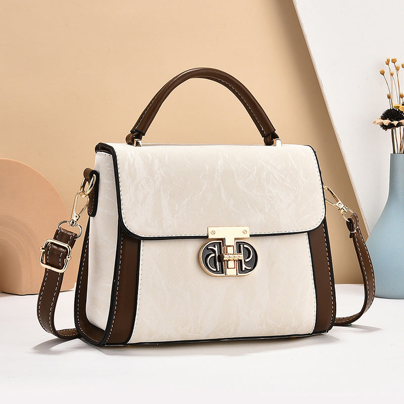 Women's Chinese Style Contrast Color Fashion Portable Small Square Bags