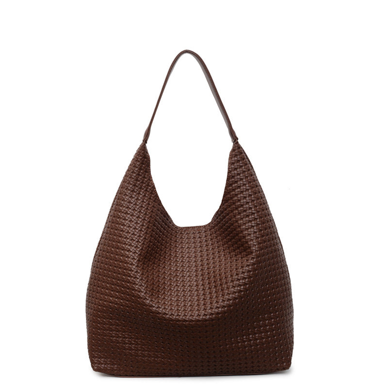 Retro Woven Trendy Easy Matching Large Capacity Underarm Son Women's Shoulder Bag