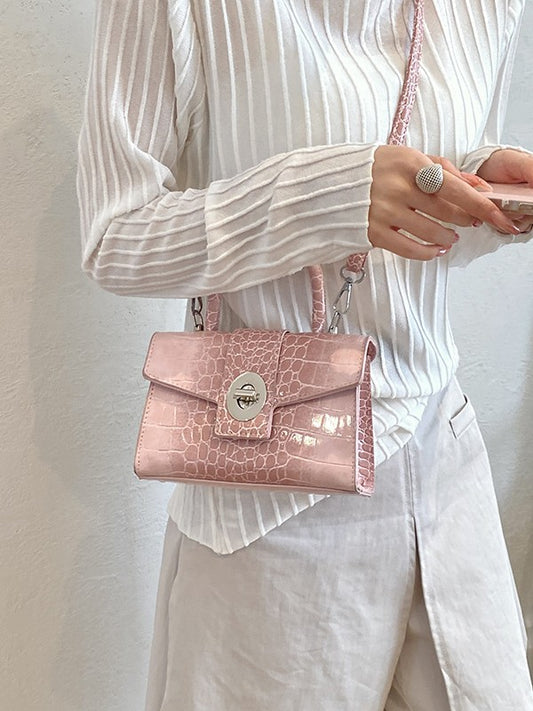 Women's Niche Advanced Texture Portable Crocodile Pattern Small Square Bag