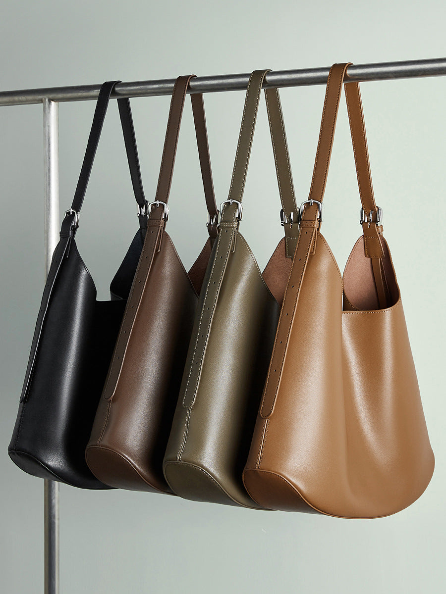 Women's Winter Genuine Leather Large Capacity Loose Fashion Tote Bag