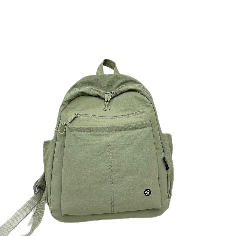 Nylon Cloth Trendy Large Capacity Contrast Leisure Backpack
