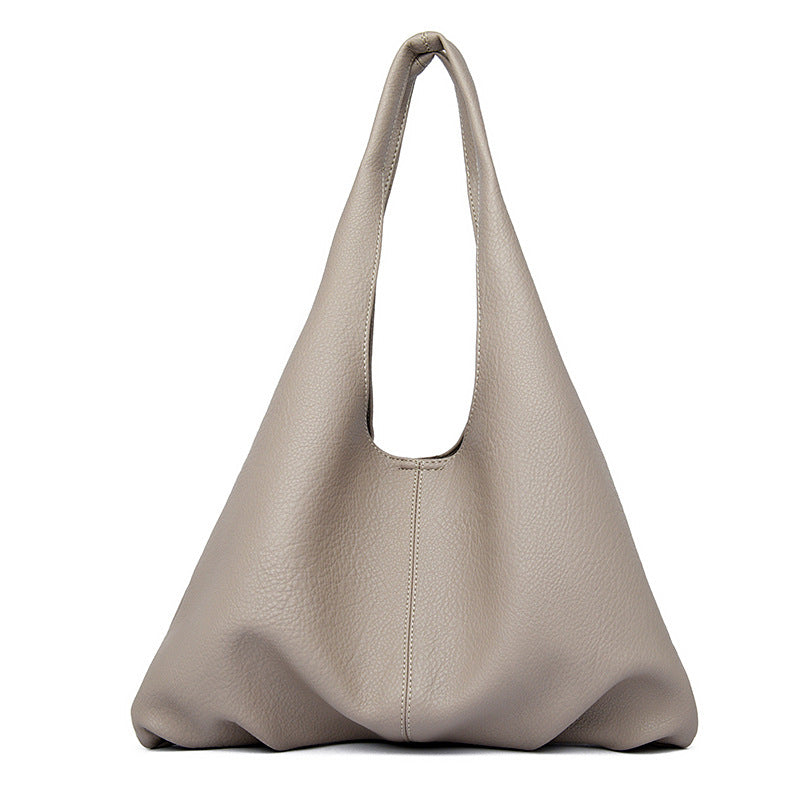 Women's Lychee Pattern Simple Trendy Large Capacity Soft Leather Women's Shoulder Bag