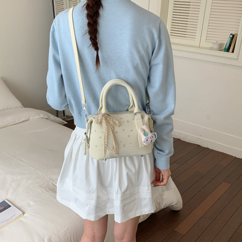 Women's Sweet Floral Boston Versatile Fashion Commuter Cute Bags