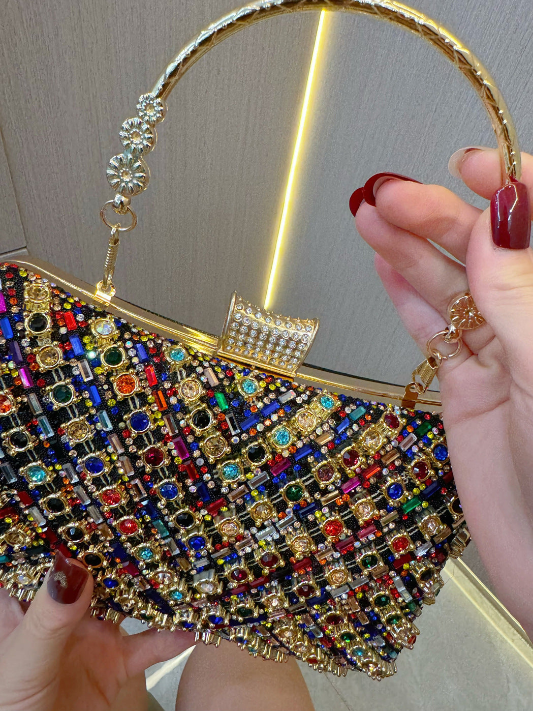 Creative Rhinestone Wedding Birthday Banquet Diagonal Evening Bags