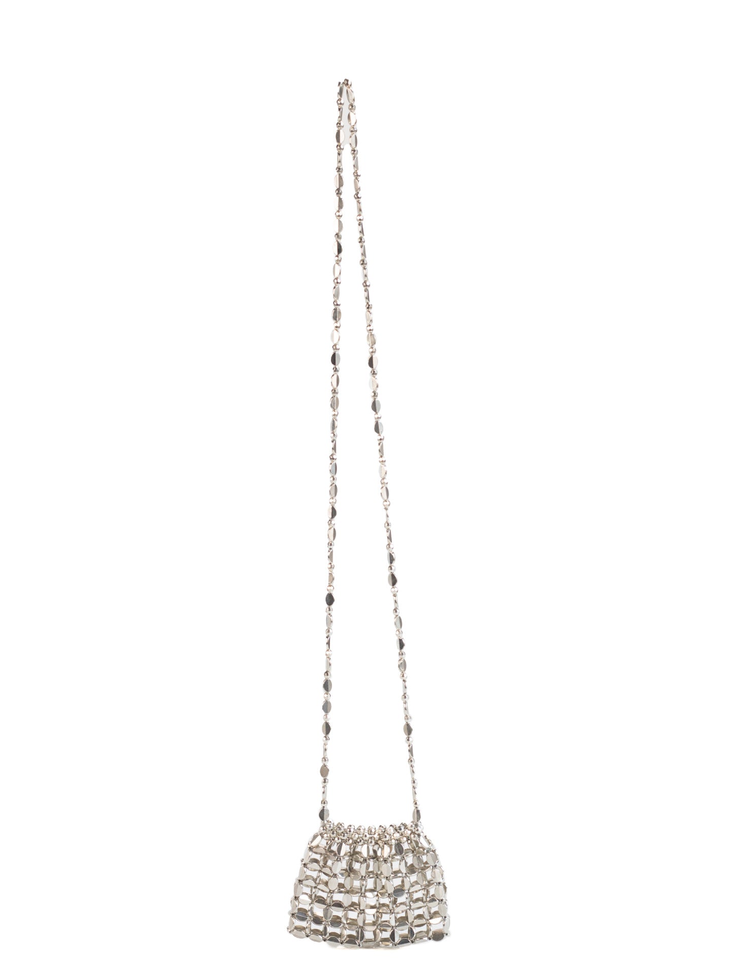 Retro Metal Sier Design Hand-woven Beads Bags